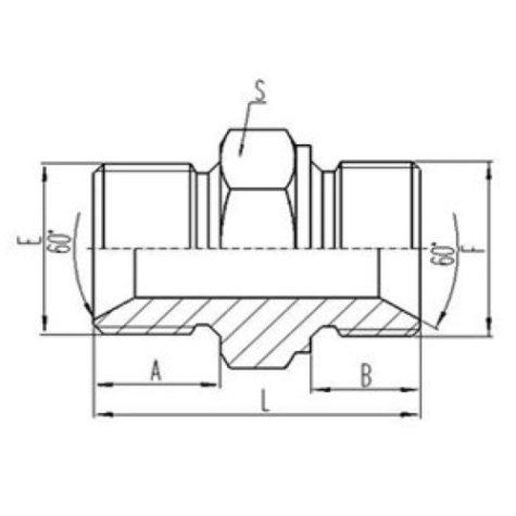 英製外螺紋60°內錐麵（miàn）密封或組合墊密封|公製外螺（luó）紋60°內錐麵密（mì）封或組合墊密封
