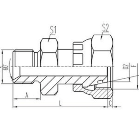 英製外螺紋60°內錐麵密封或組合墊密封|公製活動內螺紋24°外錐麵帶O形圈密封