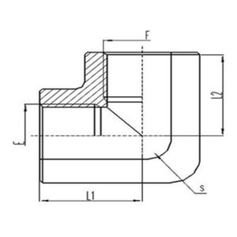 90°彎英製固定內螺紋鋼（gāng）墊密封