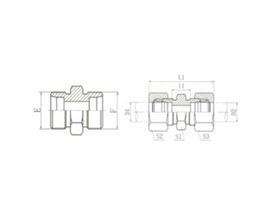 兩端公製外螺紋24°內錐麵（miàn）密（mì）封