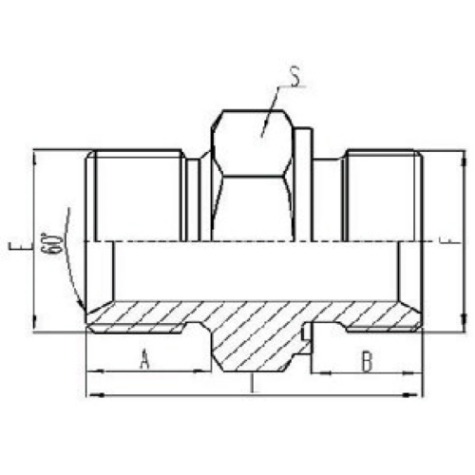 英製外螺紋60°內（nèi）錐麵密封或組合墊密封|英製外螺紋ED膠墊密封