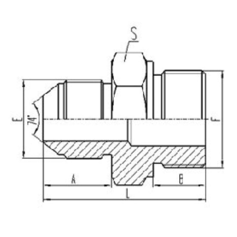 公製外螺紋74°外（wài）錐（zhuī）麵密封|公製外螺紋六角端麵O形（xíng）圈密（mì）封