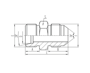 公製外螺紋24°內錐麵密（mì）封.美製外螺紋74°外錐麵密封