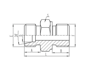 公製外螺紋24°內錐麵密封|公製外螺紋六角端麵O形圈密封