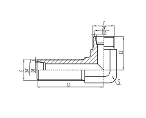 90°彎公製外螺紋24°內錐麵密封過（guò）板接頭