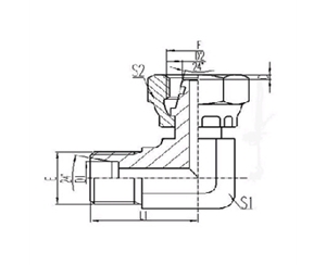90°彎公製外螺紋24°內錐麵密封|公製活動內螺紋24°外錐（zhuī）麵O形圈密封