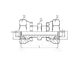 兩端（duān）公製活動內螺紋24°外錐麵O形圈密封
