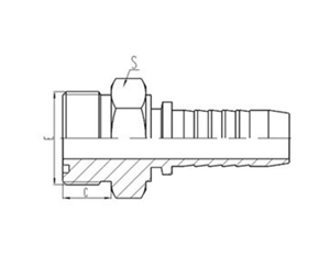 美製外螺（luó）紋六角端（duān）麵O形圈（quān）密（mì）封