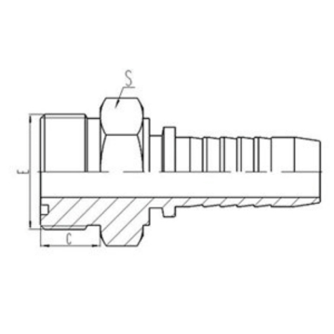美製外螺紋六（liù）角端麵O形圈（quān）密封