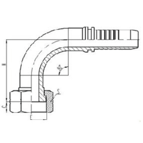 90°美（měi）製內（nèi）螺紋平麵密封
