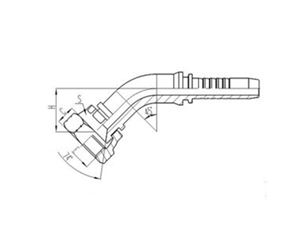 45°美製內螺紋74°內（nèi）錐麵密封