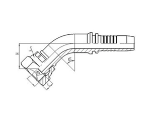 45°美（měi）製NPSM內螺紋60°外錐麵密封