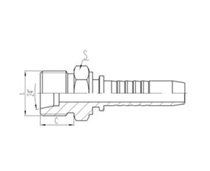 公製外螺紋24°內錐麵（miàn）密封重係列