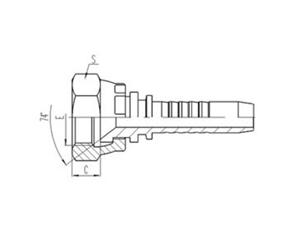 公製內螺紋74°內錐（zhuī）麵密封