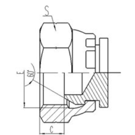 公製活動內（nèi）螺（luó）紋60°外錐麵密封堵（dǔ）頭