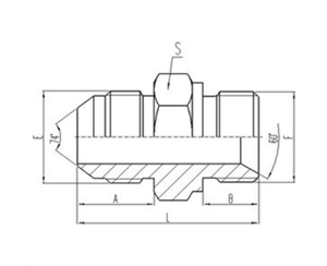 美製JIC螺（luó）紋（wén）74°錐（zhuī）麵密封過渡接頭