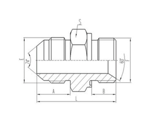 美（měi）製JIC螺紋74°錐麵密封過渡接頭