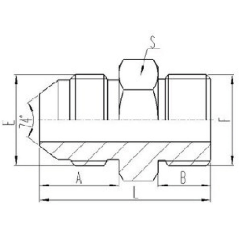 美製JIC螺紋（wén）74°錐（zhuī）麵（miàn）密（mì）封過渡接頭