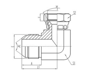 美製JIC螺（luó）紋74°錐麵密封過渡接頭