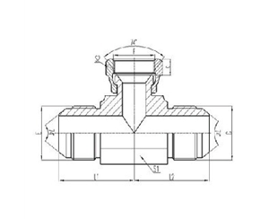美製JIC螺紋74°錐麵密封過渡接（jiē）頭